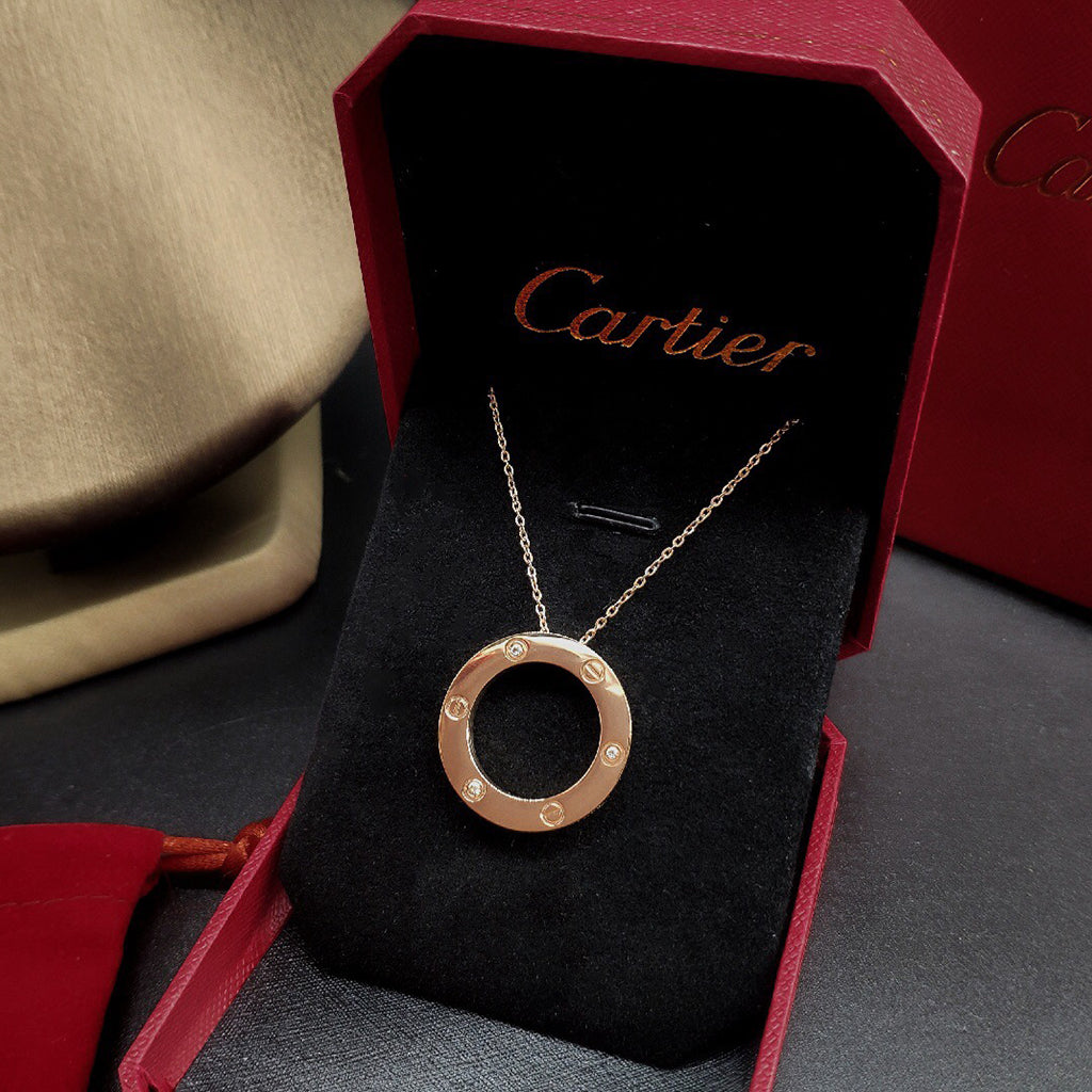 [Eterna Jewels]LOVE NECKLACE 16MM 3 DIAMONDS