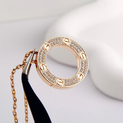 [Eterna Jewels]LOVE NECKLACE 16MM  FULL DIAMOND
