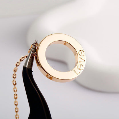 [Eterna Jewels]LOVE NECKLACE 16MM  FULL DIAMOND