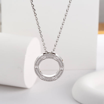 [Eterna Jewels]LOVE NECKLACE 16MM  FULL DIAMOND
