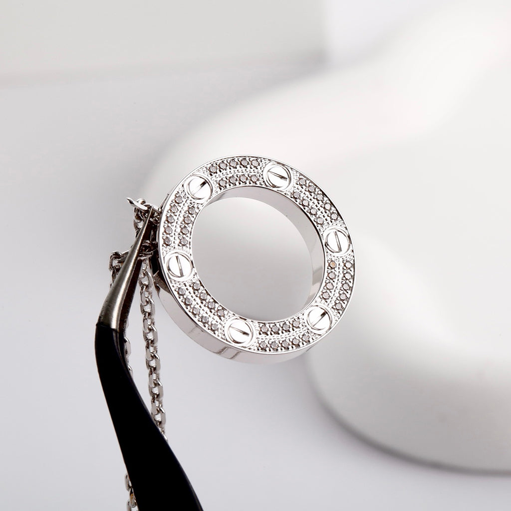 [Eterna Jewels]LOVE NECKLACE 16MM  FULL DIAMOND