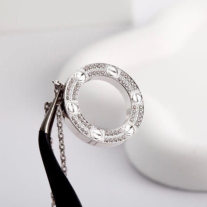 [Eterna Jewels]LOVE NECKLACE 16MM  FULL DIAMOND