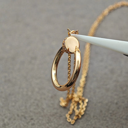 [Eterna Jewels]JUSTE NECKLACE HALF DIAMOND