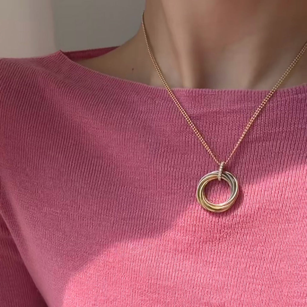 [Eterna Jewels]TRINITY MEDIUM  DIAMONDS NECKLACE