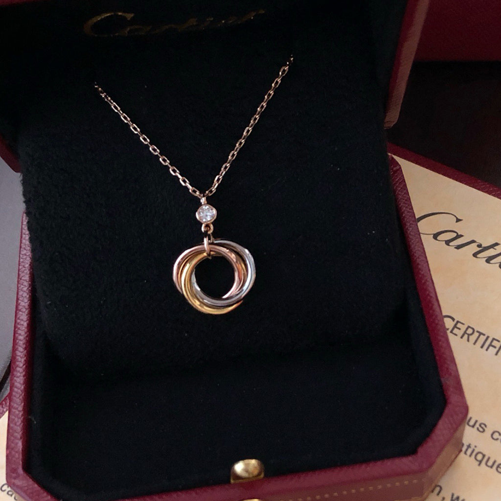 [Eterna Jewels]TRINITY  NECKLACE 1 DIAMOND