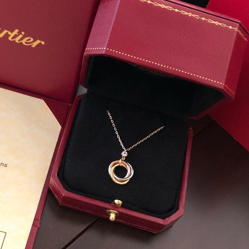 [Eterna Jewels]TRINITY  NECKLACE 1 DIAMOND