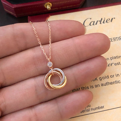 [Eterna Jewels]TRINITY  NECKLACE 1 DIAMOND