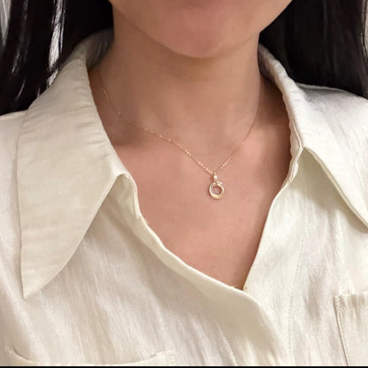 [Eterna Jewels]TRINITY  NECKLACE 1 DIAMOND