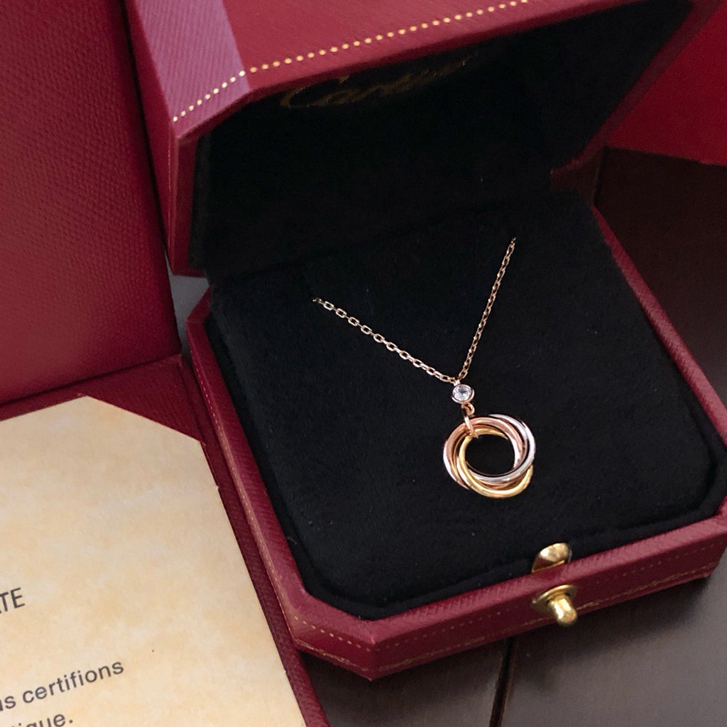 [Eterna Jewels]TRINITY  NECKLACE 1 DIAMOND