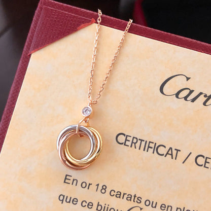 [Eterna Jewels]TRINITY  NECKLACE 1 DIAMOND