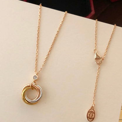 [Eterna Jewels]TRINITY  NECKLACE 1 DIAMOND