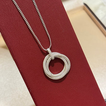 [Eterna Jewels]TRINITY LARGE FULL DIAMOND  NECKLACE