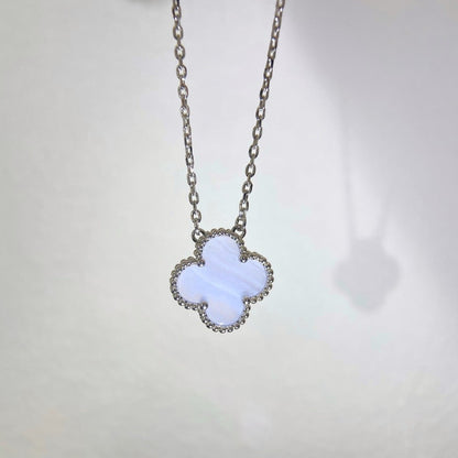 [Eterna Jewels]KLEE 15MM BLAUER CHALCEDON HALSKETTE SILBER