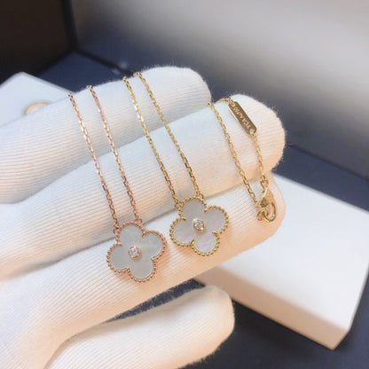 [Eterna Jewels]KLEE 15MM DIAMANT WEISSE FRITILLARIA-HALSKETTE