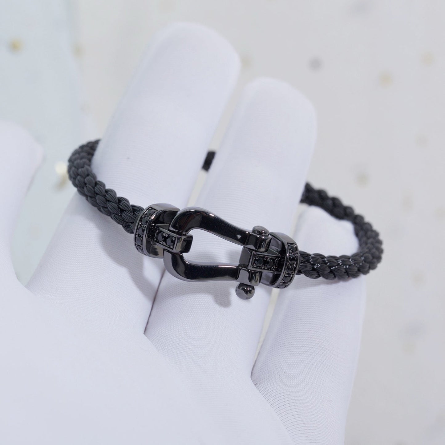 [Eterna Jewels]FORCE LARGE SERIE HUFEISEN SCHWARZ SAMURAI ARMBAND