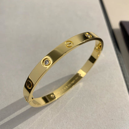 [Eterna Jewels]LOVE BRACELET 6.1MM 4 DIAMONDS