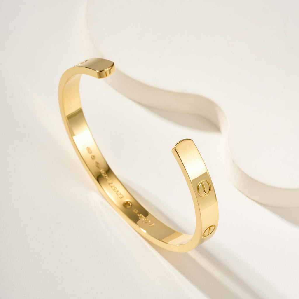[Eterna Jewels]LOVE BRACELET 6.1MM 1 DIAMOND OPEN CUFF