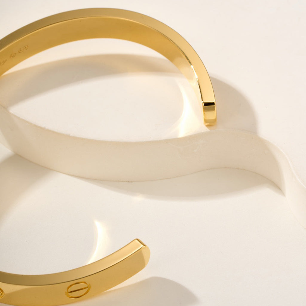 [Eterna Jewels]LOVE BRACELET 6.1MM 1 DIAMOND OPEN CUFF