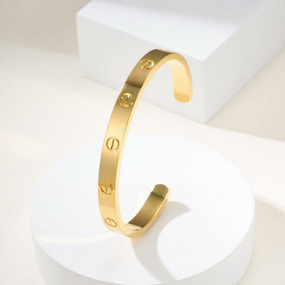 [Eterna Jewels]LOVE BRACELET 6.1MM OPEN CUFF