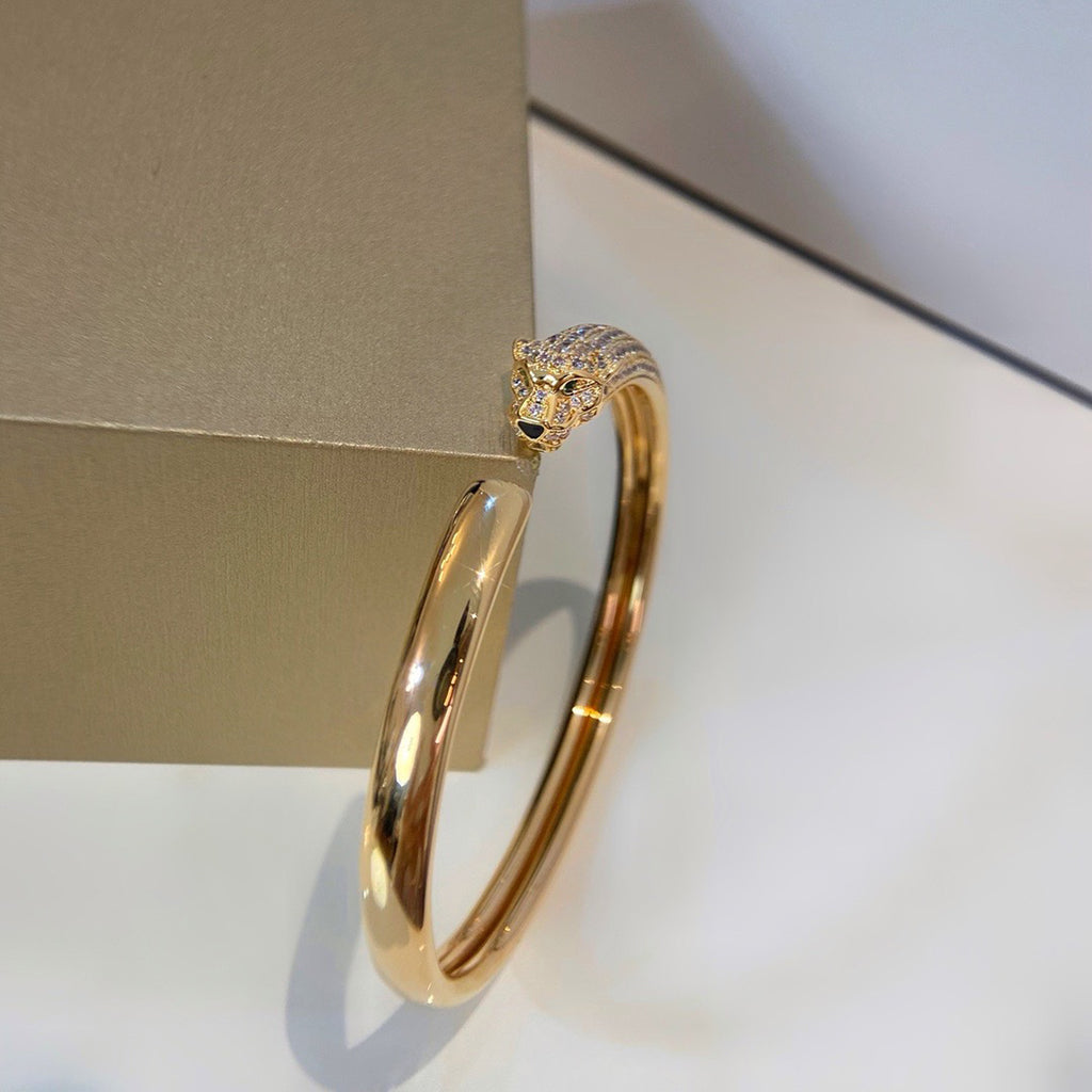 [Eterna Jewels]PANTHERE HALF DIAMOND OPEN BRACELET