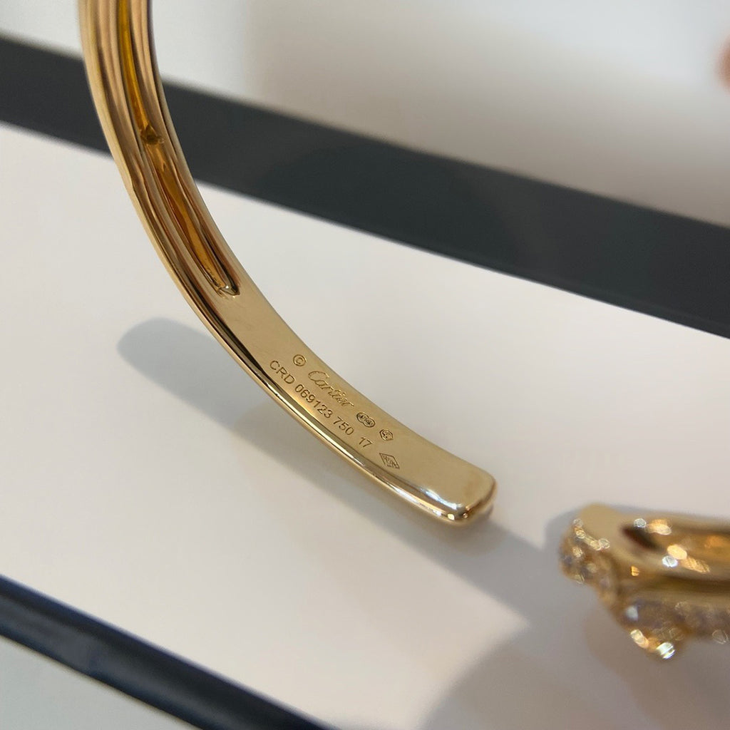 [Eterna Jewels]PANTHERE HALF DIAMOND OPEN BRACELET