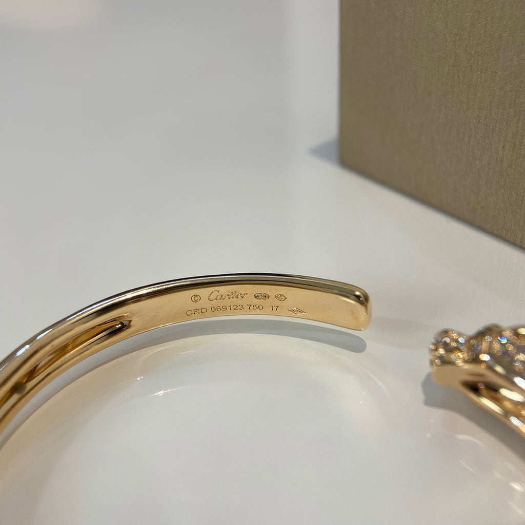 [Eterna Jewels]PANTHERE HALF DIAMOND OPEN BRACELET