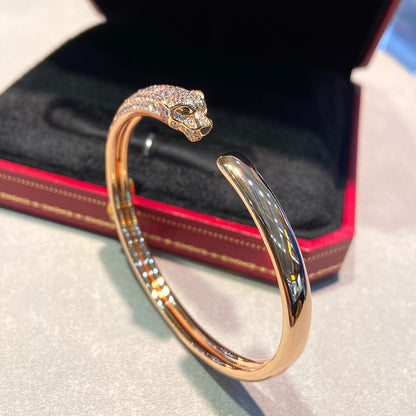 [Eterna Jewels]PANTHERE HALF DIAMOND OPEN BRACELET