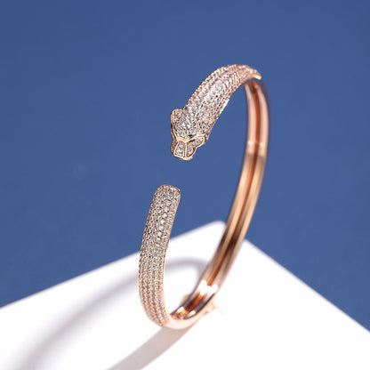 [Eterna Jewels]PANTHERE FULL DIAMOND OPEN BRACELET