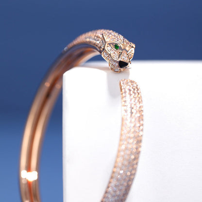 [Eterna Jewels]PANTHERE FULL DIAMOND OPEN BRACELET