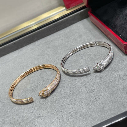 [Eterna Jewels]PANTHERE FULL DIAMOND OPEN BRACELET