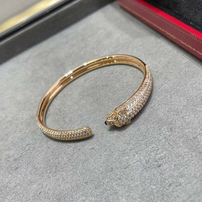 [Eterna Jewels]PANTHERE FULL DIAMOND OPEN BRACELET
