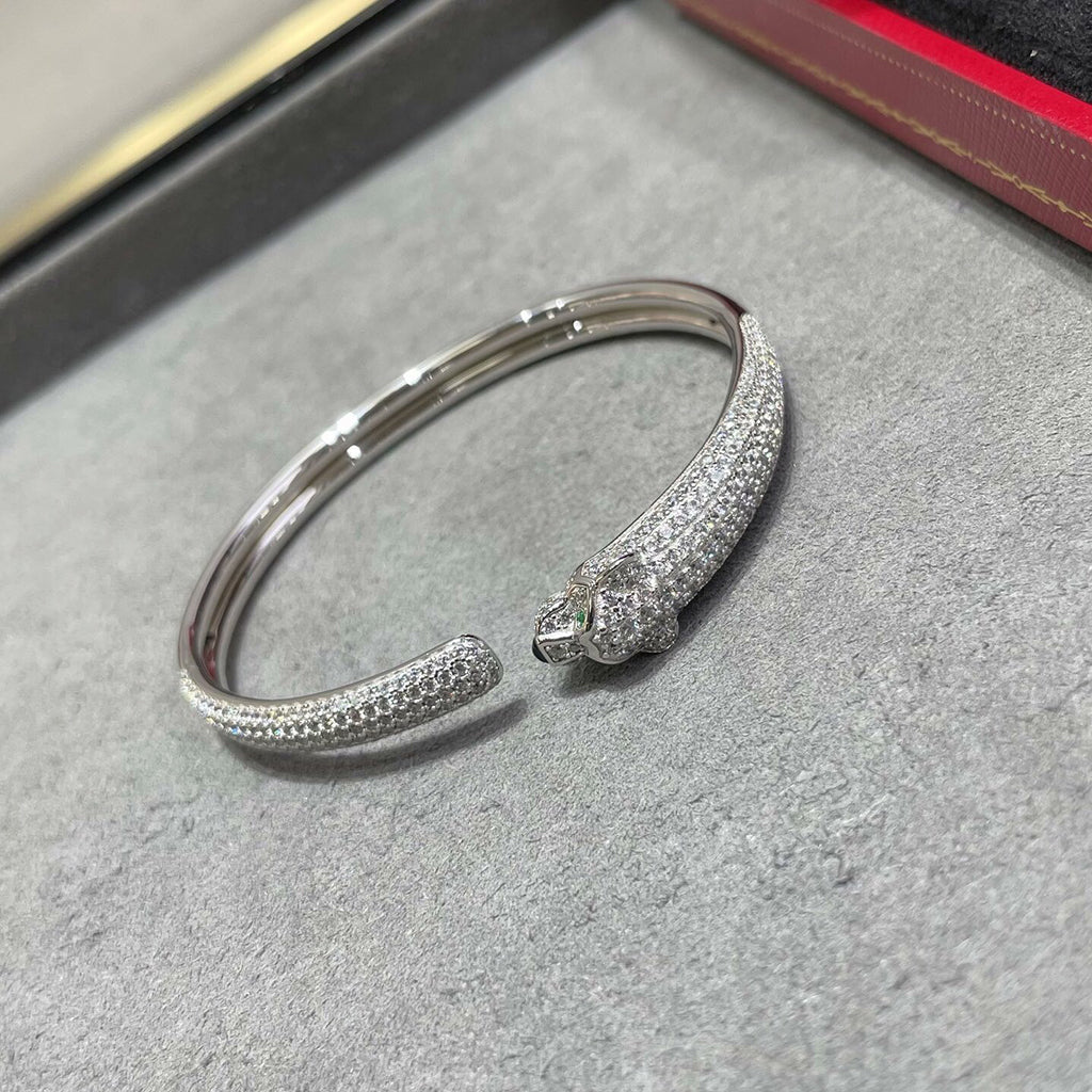 [Eterna Jewels]PANTHERE FULL DIAMOND OPEN BRACELET