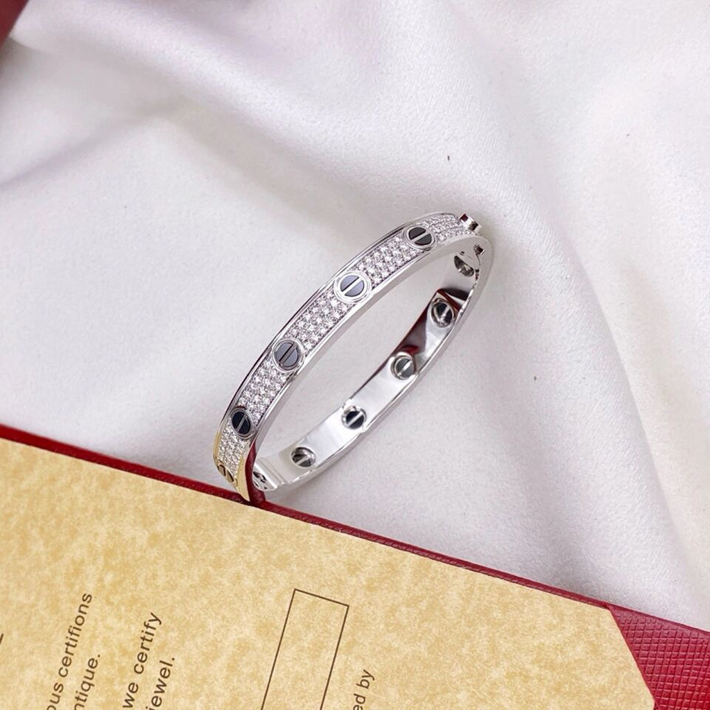 [Eterna Jewels]LOVE BRACELET 6.1MM DIAMOND-PAVED CERAMIC