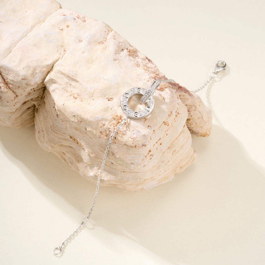 [Eterna Jewels]LOVE DOUBLE RING FULL DIAMOND BRACELET