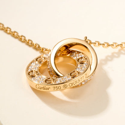 [Eterna Jewels]LOVE DOUBLE RING FULL DIAMOND BRACELET