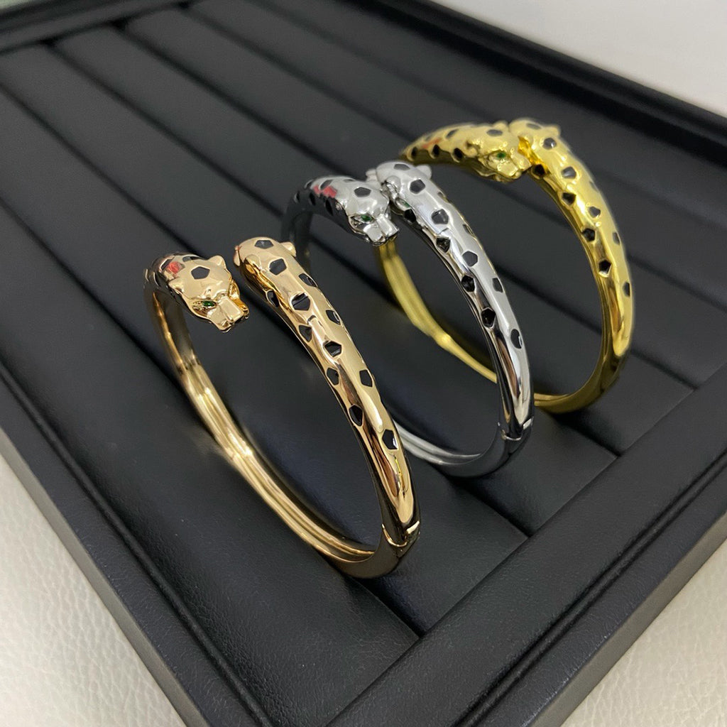 [Eterna Jewels]PANTHERE DOUBLE HEADED OPEN BRACELET