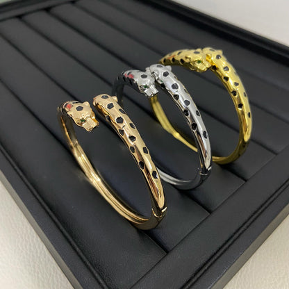 [Eterna Jewels]PANTHERE DOUBLE HEADED OPEN BRACELET