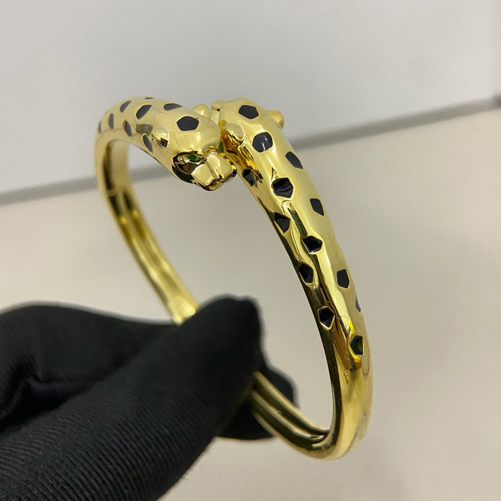 [Eterna Jewels]PANTHERE DOUBLE HEADED OPEN BRACELET