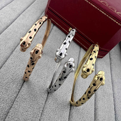 [Eterna Jewels]PANTHERE DOUBLE HEADED OPEN BRACELET