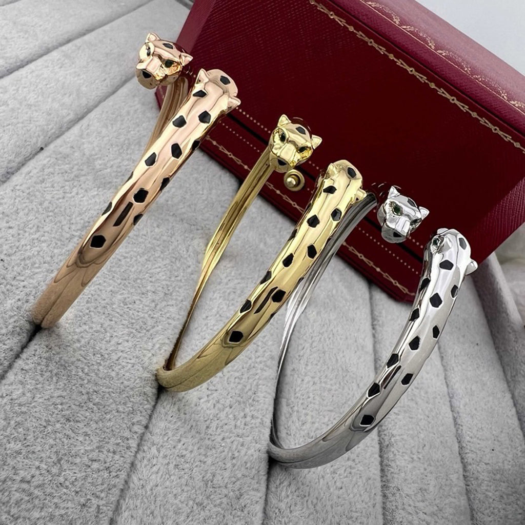 [Eterna Jewels]PANTHERE DOUBLE HEADED OPEN BRACELET