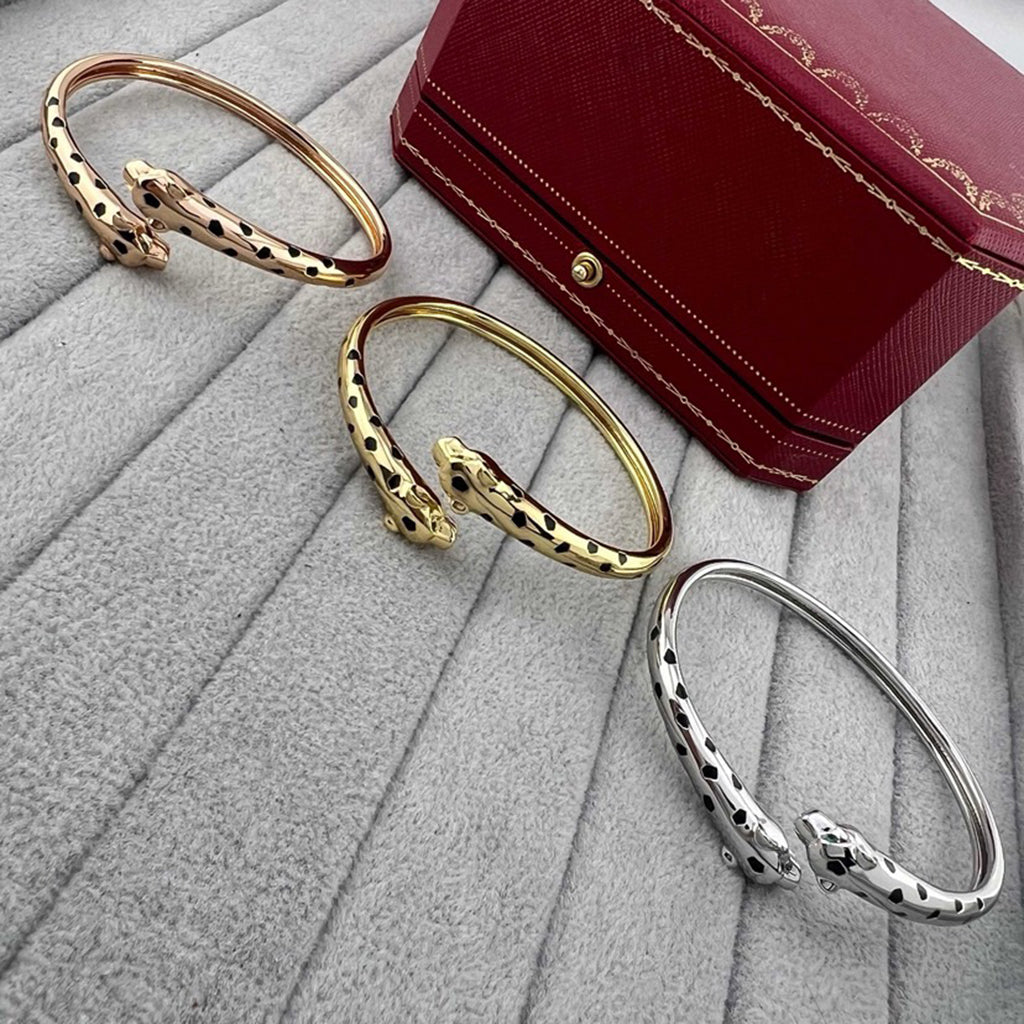 [Eterna Jewels]PANTHERE DOUBLE HEADED OPEN BRACELET