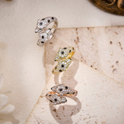 [Eterna Jewels]PANTHERE DOUBLE HEADED FULL DIAMOND  RING