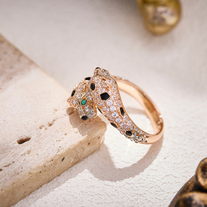 [Eterna Jewels]PANTHERE DOUBLE HEADED FULL DIAMOND  RING