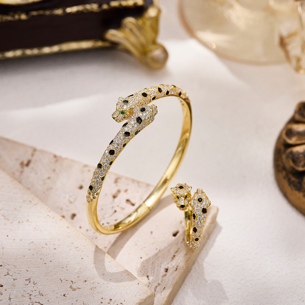 [Eterna Jewels]PANTHERE DOUBLE HEADED FULL DIAMOND  RING