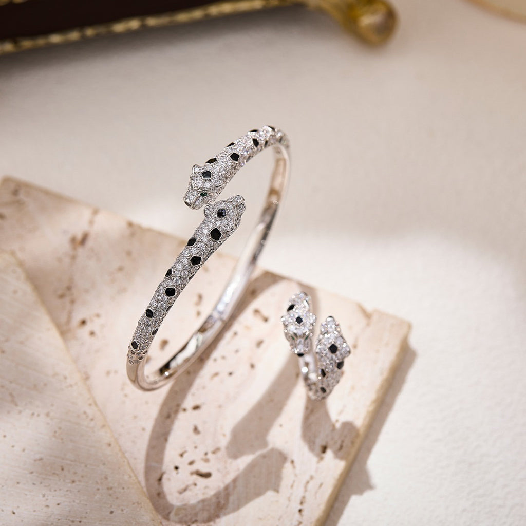 [Eterna Jewels]PANTHERE DOUBLE HEADED FULL DIAMOND  RING