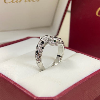 [Eterna Jewels]PANTHERE DOUBLE HEADED FULL DIAMOND  RING