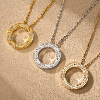 [Eterna Jewels]LOVE NECKLACE 16MM  FULL DIAMOND