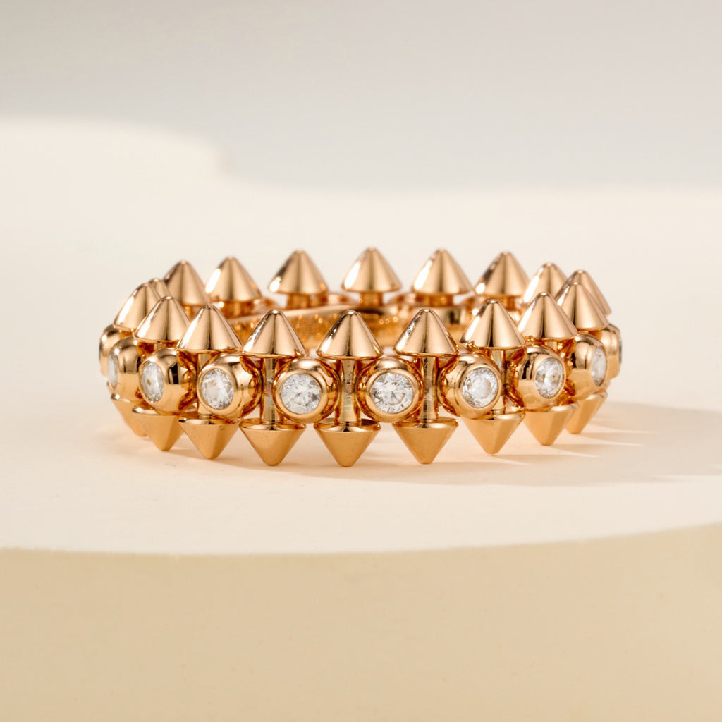 [Eterna Jewels]CLASH 6.8MM DIAMOND MEDIUM RING