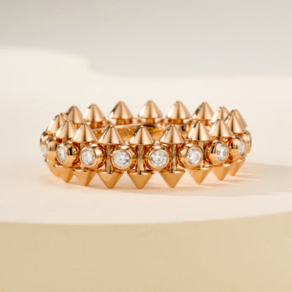 [Eterna Jewels]CLASH 6.8MM DIAMOND MEDIUM RING