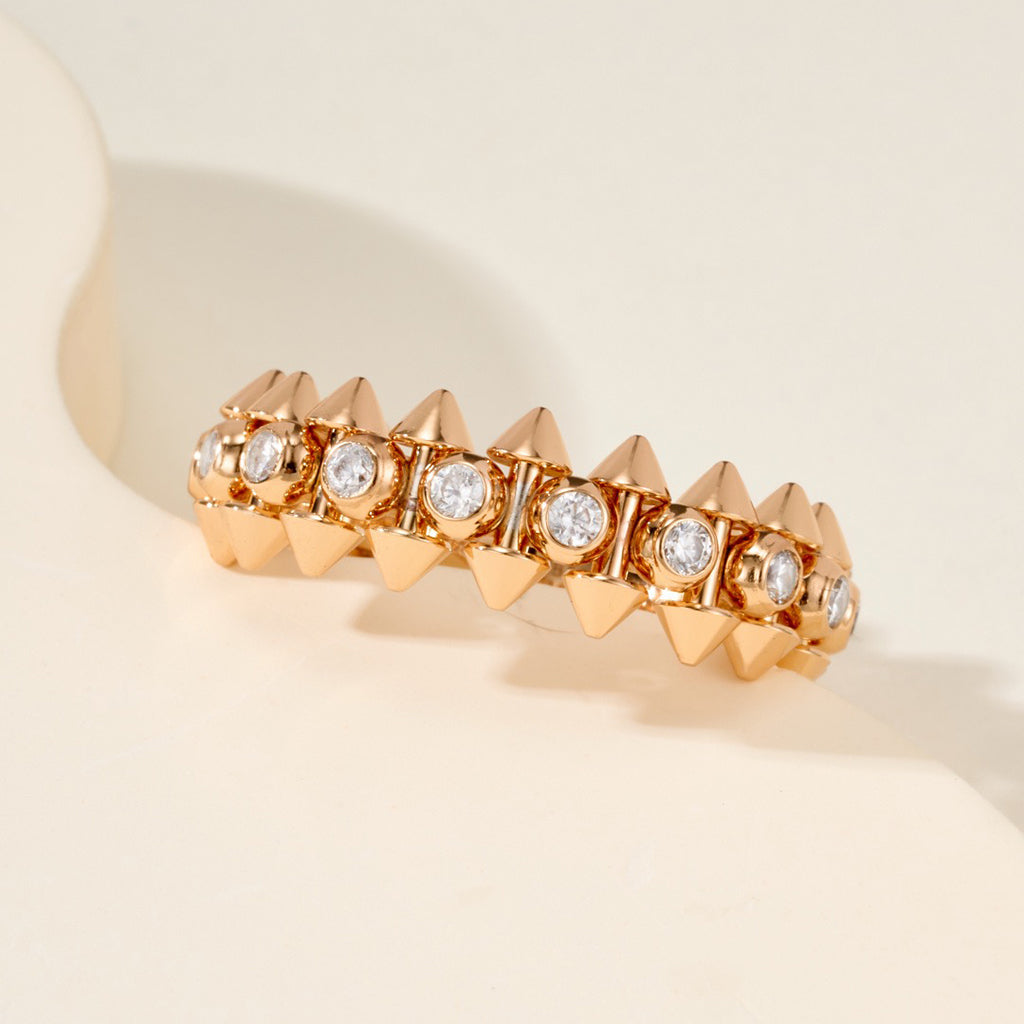 [Eterna Jewels]CLASH 6.8MM DIAMOND MEDIUM RING